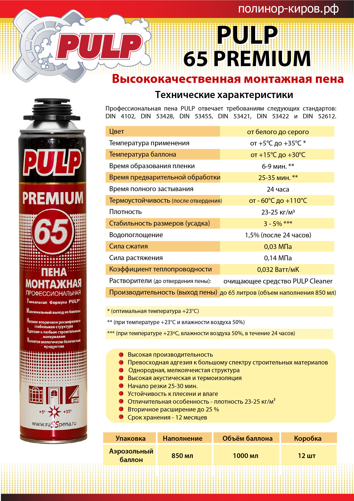 Пена Pulp 65 Premium